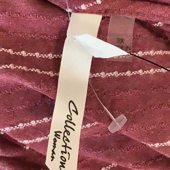 NY Collection Crop Front Tie Top Size 3X New With Tags - Picture 6 of 7